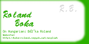 roland boka business card